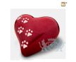 Large Heart Pet Urn Pearl Red and Pol Silver foto 1