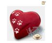 Large Heart Pet Urn Pearl Red and Pol Silver foto 1