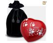 Large Heart Pet Urn Red and Bru Pewter foto 1