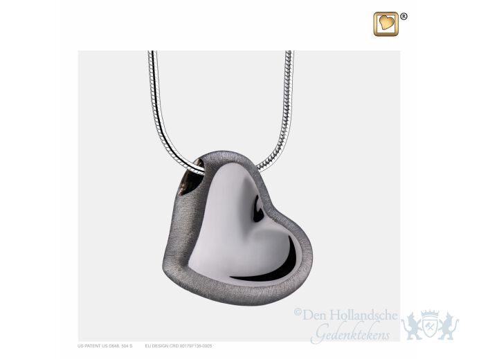 Leaning Heart Ashes Pendant Pol and Bru Ruthenium foto 1