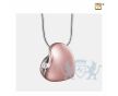 Leaning Heart Ashes Pendant Pol RoseGold Vermeil w/Zirconia foto 1