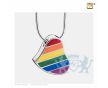 Leaning Heart Pride Rainbow Ashes Pendant Pol Silver foto 1