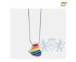 Leaning Heart Pride Rainbow Ashes Pendant Pol Silver foto 1