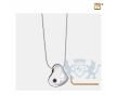 Leaning Heart with Paws Ashes Pendant Pol Silver foto 1