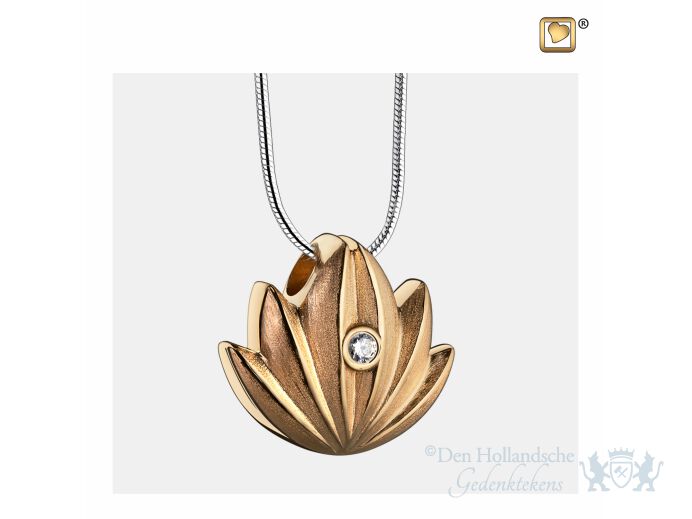 Lotus Ashes Pendant Bru Gold Vermeil w/Zirconia foto 1