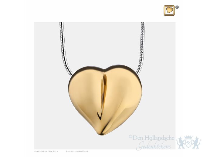 LoveHeart Ashes Pendant Pol Gold Vermeil foto 1