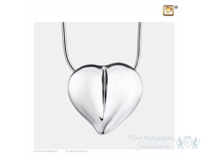 LoveHeart Ashes Pendant Pol Silver foto 1