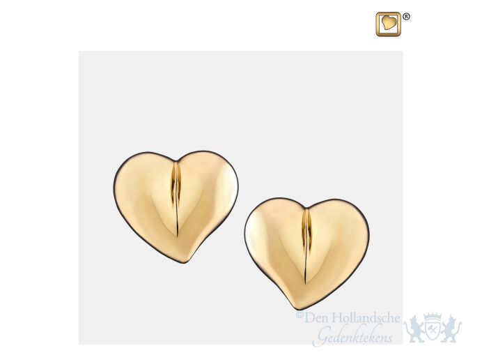 LoveHeart Stud Earrings Pol Gold Vermeil foto 1