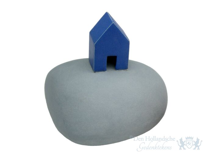  Zielenhuisje kleine urn 0,35L - Lichtblauw met blauw foto 1