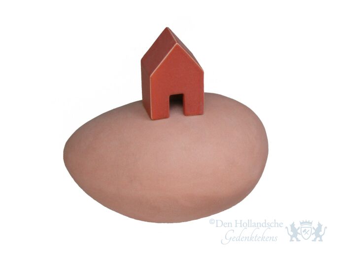 Zielenhuisje kleine urn 0,35L - Roze met rood foto 1
