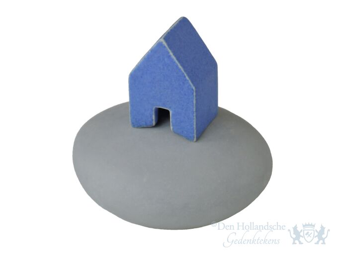  Zielenhuisje mini urn 0,04L - Blauw met blauw foto 1