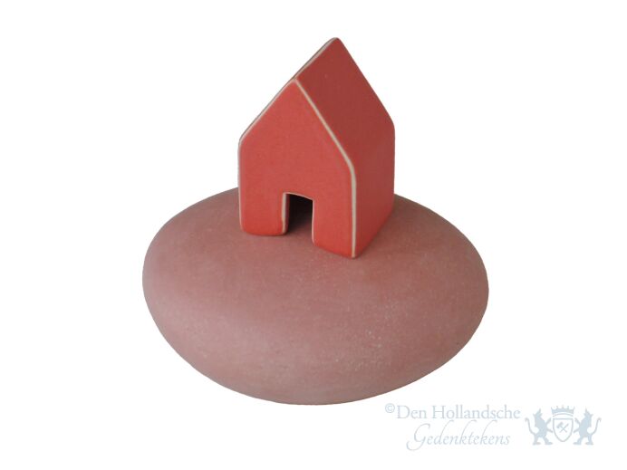  Zielenhuisje mini urn 0,04L - Roze met rood foto 1