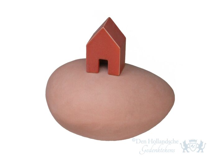  Zielenhuisje urn 0,85L - Roze met rood foto 1
