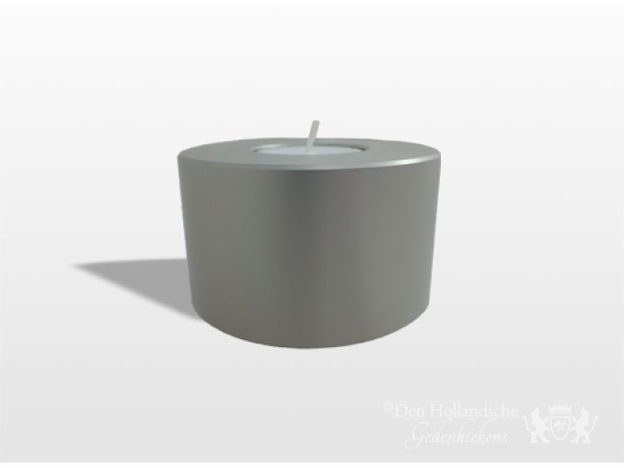 Aluminium urn kaarslicht zilver  foto 1