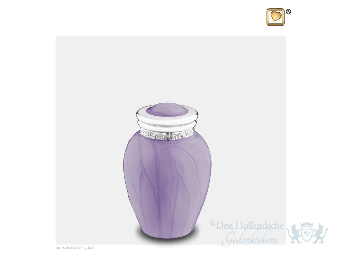Blessing Keepsake Urn Pearl Lavender and Pol Silver foto 1