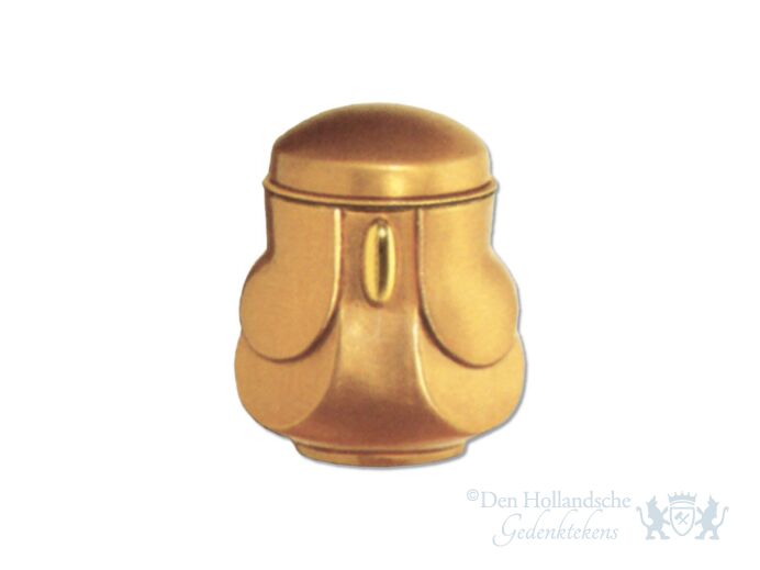 Bronzen mini urn met unieke decoratie foto 1
