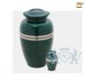 Classic Keepsake Urn Speckled Emerald and Bru Pewter foto 1