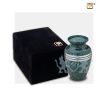 Classic Keepsake Urn Speckled Emerald and Bru Pewter foto 1