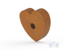 Cortenstaal urn hartvorm foto 1