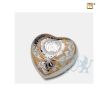 Elegant Floral Heart Keepsake Urn Pol Silver foto 1