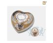 Elegant Floral Heart Keepsake Urn Pol Silver foto 1