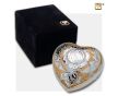 Elegant Floral Heart Keepsake Urn Pol Silver foto 1