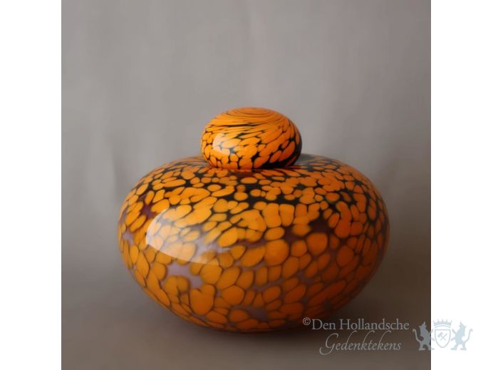 Glazen urn &#039;Spots&#039; / Standaard laag foto 1