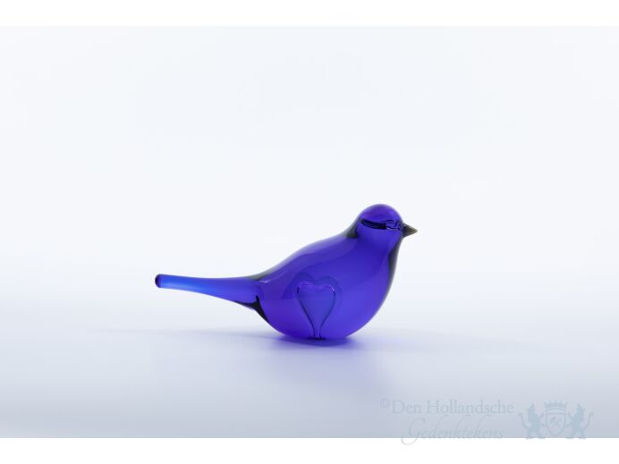 Glazen vogel - blauw foto 1