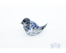 Glazen vogel Spikkels- Blauw foto 1