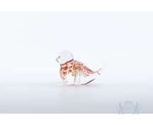 Glazen vogel Spikkels- Oranje foto 1