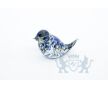 Glazen vogel  Spikkels-  Blauw foto 1