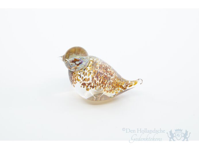 Glazen vogel  Spikkels-  Geel foto 1