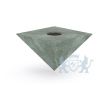 Groen gepatineerde urn 'Pyramide' foto 1