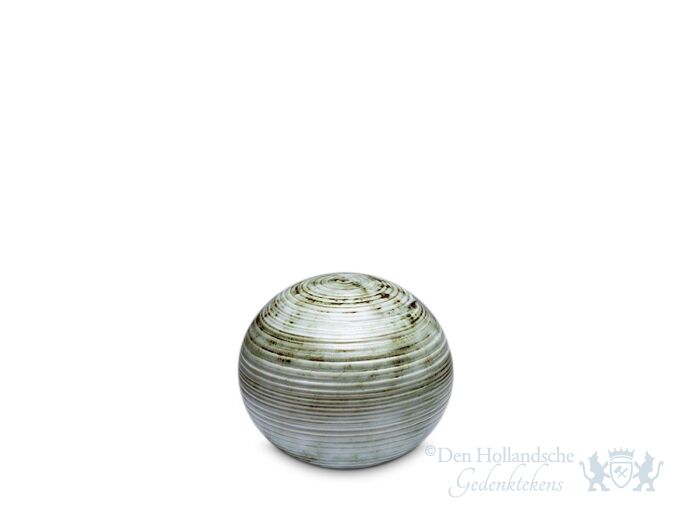 Groene mini urn van porselein foto 1