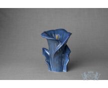 Keramische Calla bloem urn blauw foto 1