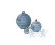 Keramische mini urn blauw bol met decoratie 0.1L foto 1