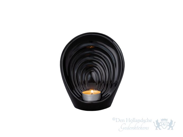 Keramische mini urn &quot;Guardian Lamp Black&quot; foto 1