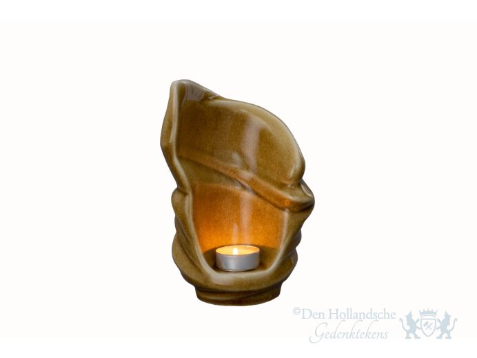 Keramische mini urn &quot;Light Dark Sand&quot; foto 1