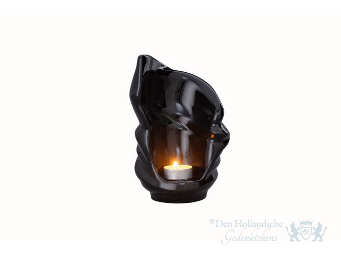 Keramische mini urn &quot;Light Lamp Black&quot; foto 1