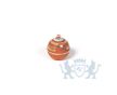 Keramische mini urn rood bol met decoratie 0.1L foto 1