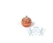 Keramische mini urn rood bol met decoratie 0.1L foto 1