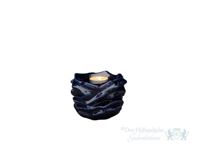 Keramische mini urn &quot;The Christ Cobalt Metallic&quot; foto 1