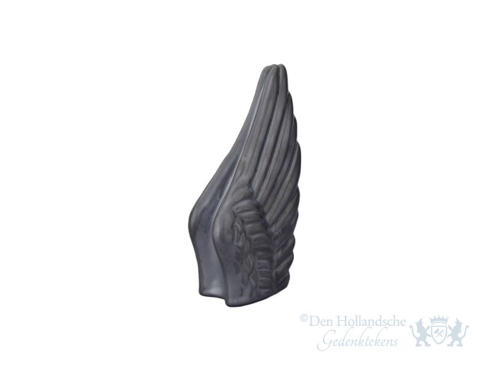 Keramische mini urn &quot;Wings Dark Matte&quot; foto 1