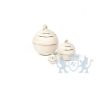 Keramische mini urn wit bol met decoratie 0.1L foto 1