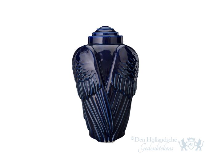 Keramische urn &quot;Wings Cobalt Metallic&quot; foto 1