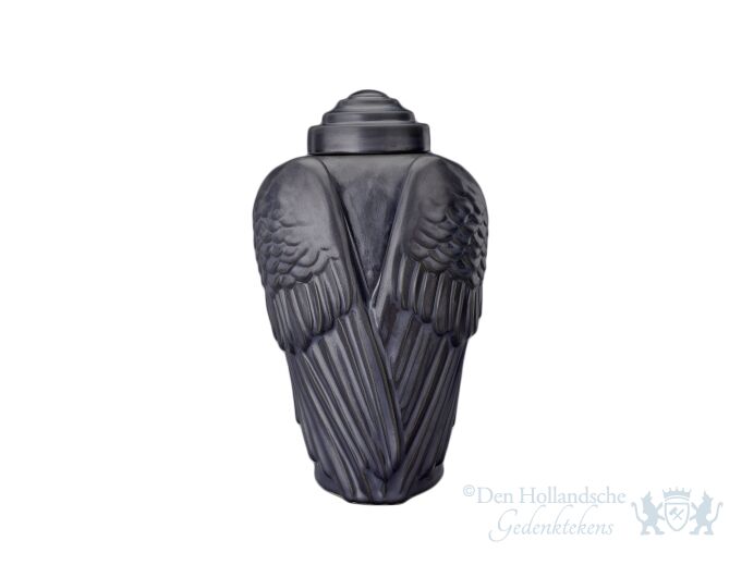 Keramische urn &quot;Wings Dark Matte&quot; foto 1