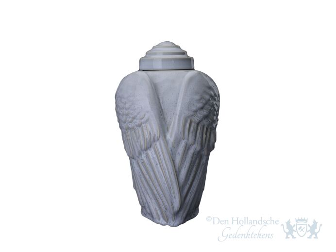 Keramische urn &quot;Wings Grey Melange&quot; foto 1