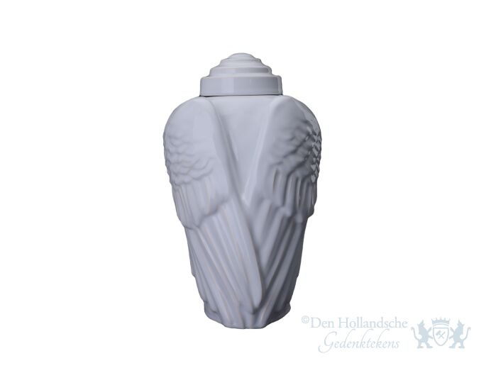 Keramische urn &quot;Wings White&quot; foto 1