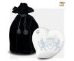 LoveHeart Child Urn Pearl White and Pol Silver w/Swarovski®  foto 1