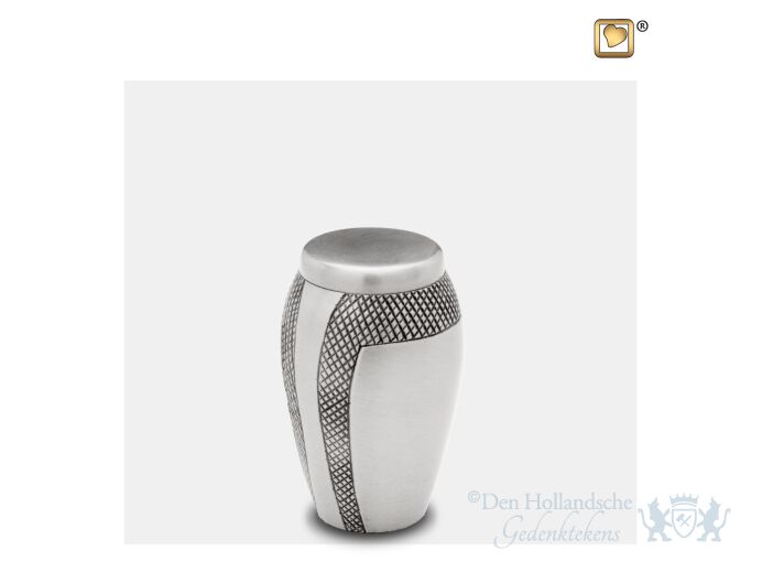Majestic Stripes Keepsake Urn Bru Pewter foto 1